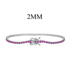 [Solara Schmuck ]Strahlendes Buntes Armband mit Rundschliff für Partys