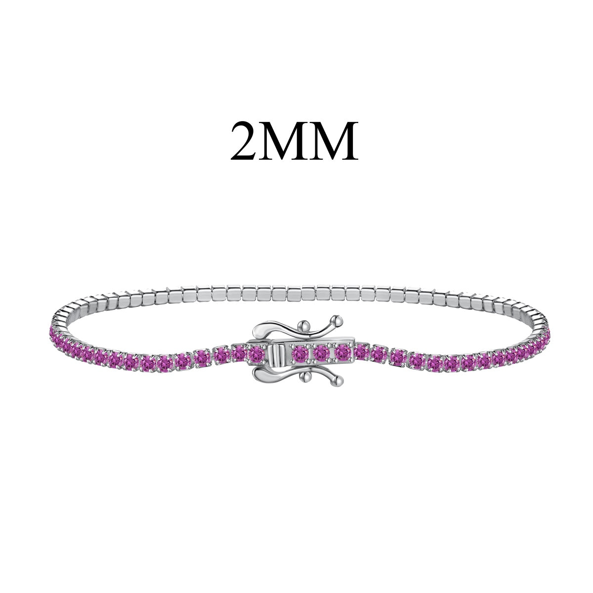 [Solara Schmuck ]Strahlendes Buntes Armband mit Rundschliff für Partys