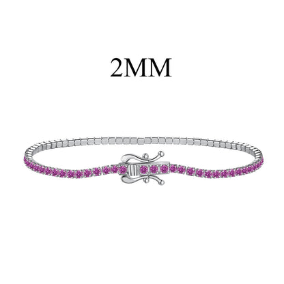 [Solara Schmuck ]Strahlendes Buntes Armband mit Rundschliff für Partys