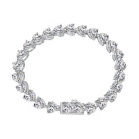 [Solara Jewelry ]0.75 Carat Elegant Romantic Heart Shape Lover Bracelet