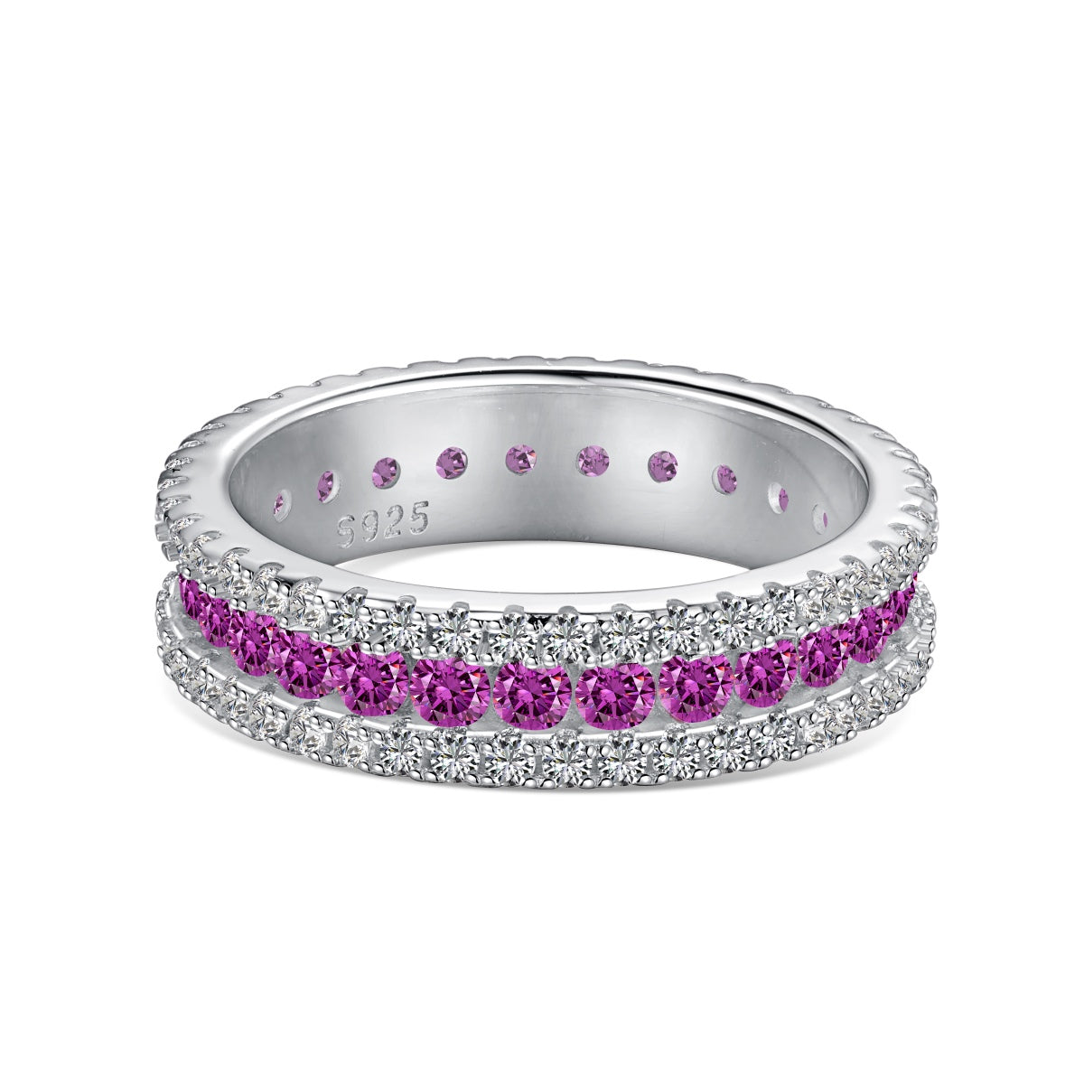 [Solara Jewelry ]Delicate Colorful Round Cut Daily Ring
