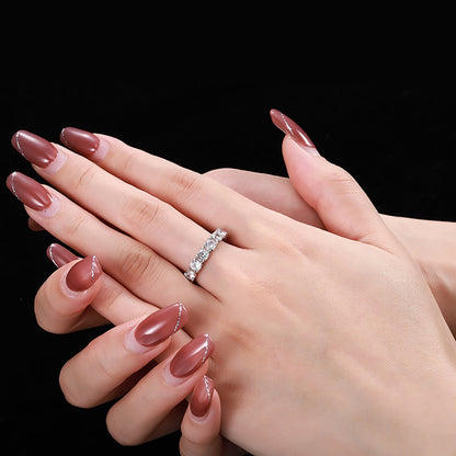[Solara Jewelry ]Eternity Tennisring mit rundem Schliff