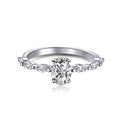 [Solara Jewelry ]0.75カラット ラグジュアリーで鮮やかなエロンゲーテッド クッションカット デイリーリング