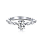[Solara Jewelry ]0.75カラット ラグジュアリーで鮮やかなエロンゲーテッド クッションカット デイリーリング