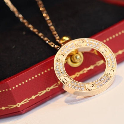 [Solara Jewelry ]LOVE NECKLACE ADJUSTABLE ROSE GOLD