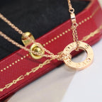 [Solara Jewelry ]LOVE NECKLACE ADJUSTABLE ROSE GOLD 2 DIAMOND