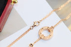 [Solara Jewelry ]LOVE NECKLACE ADJUSTABLE ROSE GOLD 2 DIAMOND