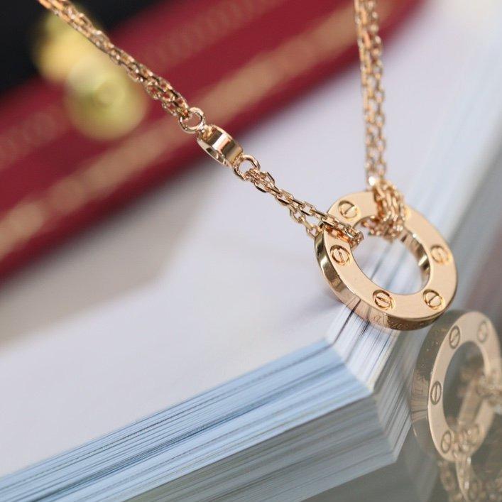 [Solara Jewelry ]LOVE NECKLACE ADJUSTABLE ROSE GOLD 2 DIAMOND