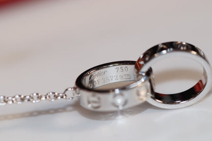 [Solara Jewelry ]LOVE NECKLACE PINK GOLD AND SILVER