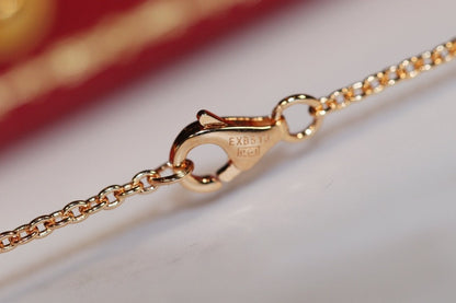 [Solara Jewelry ]LOVE NECKLACE PINK GOLD AND SILVER