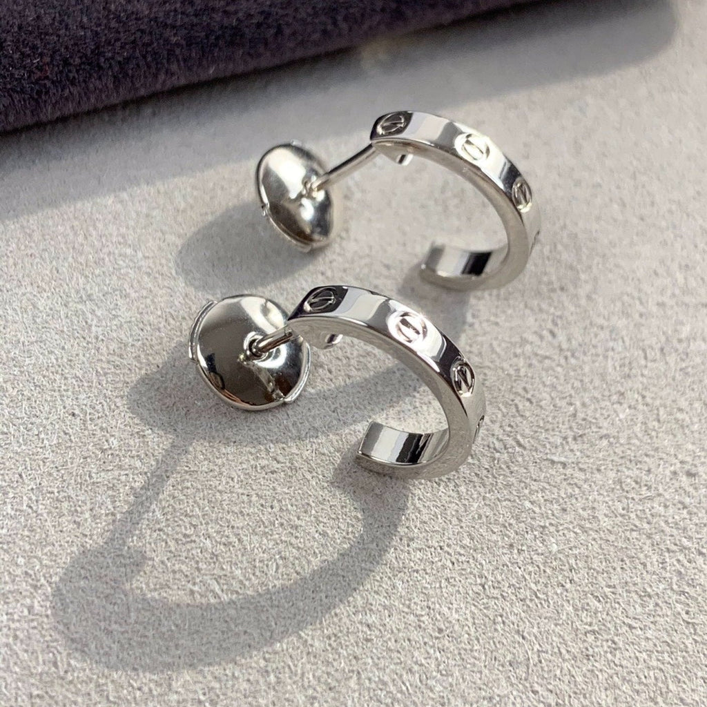 [Solara Jewelry ]LOVE EARRINGS 2.65MM SILVER