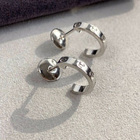 [Solara Jewelry ]LOVE EARRINGS 2.65MM SILVER