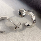 [Solara Jewelry ]LOVE EARRINGS 2.65MM SILVER