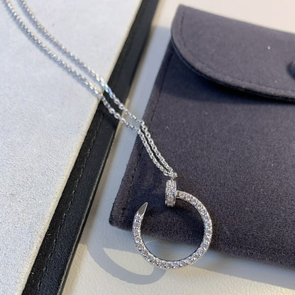 [Solara Jewelry ]JUSTE NECKLACE SILVER DIAMONDS