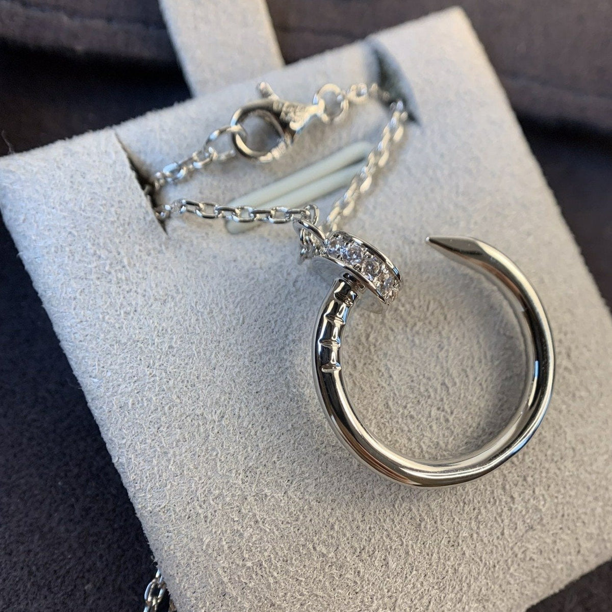 [Solara Jewelry ]JUSTE NECKLACE SILVER DIAMONDS