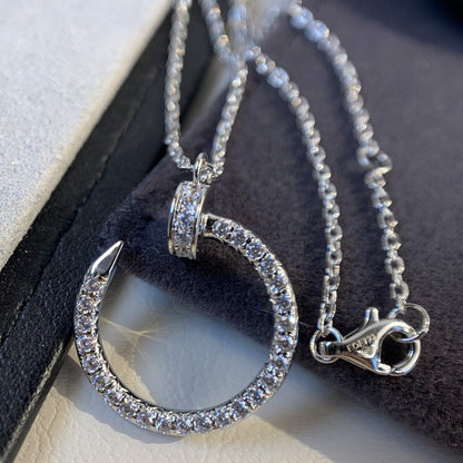 [Solara Jewelry ]JUSTE NECKLACE SILVER DIAMONDS