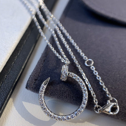 [Solara Jewelry ]JUSTE NECKLACE SILVER DIAMONDS
