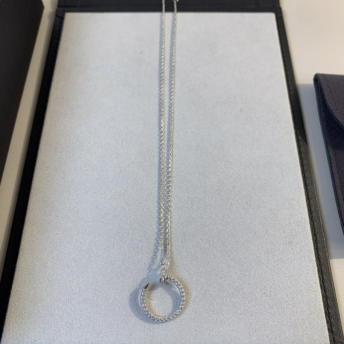 [Solara Jewelry ]JUSTE NECKLACE SILVER DIAMONDS