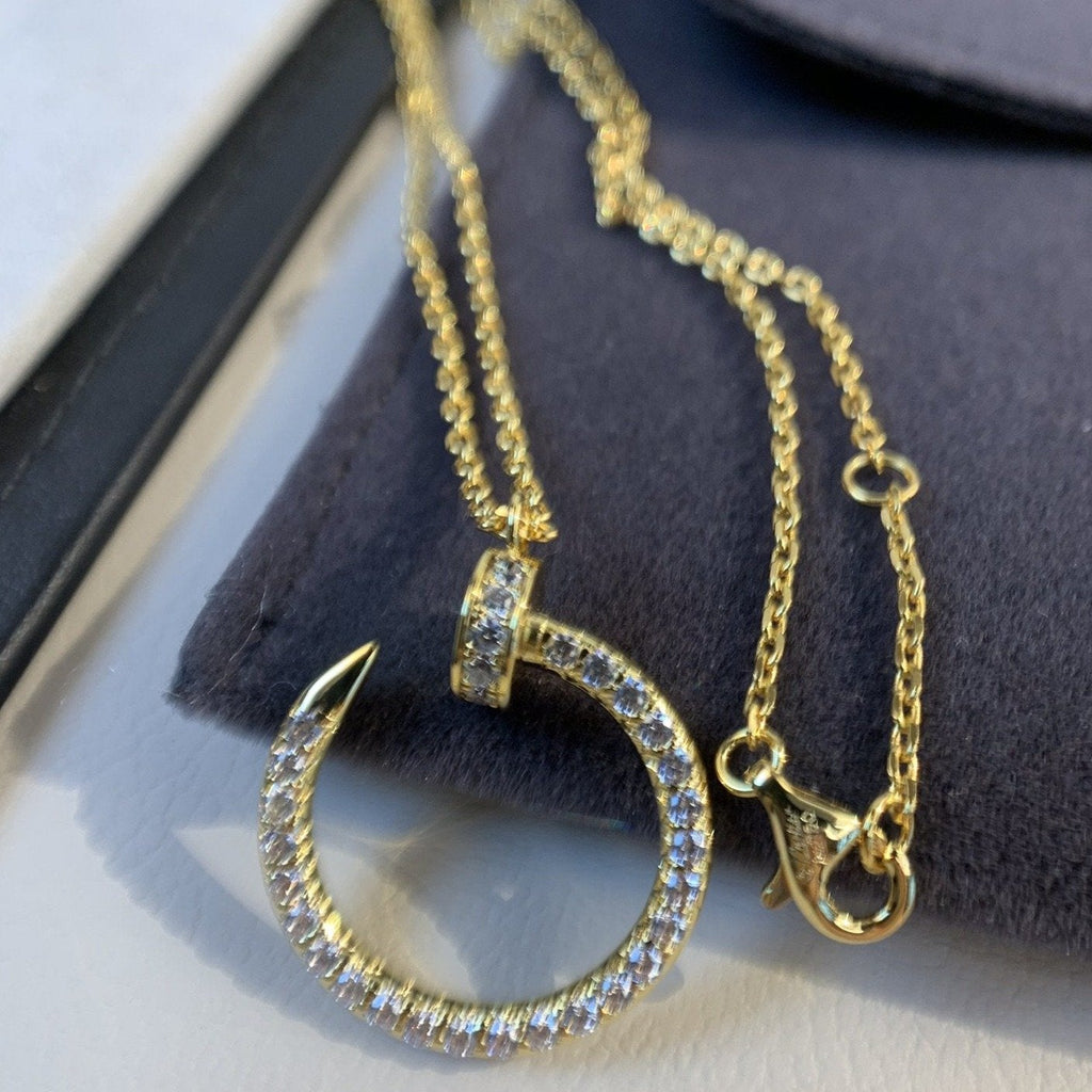 [Solara Jewelry ]JUSTE NECKLACE GOLD DIAMONDS