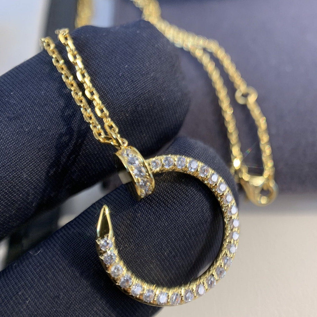 [Solara Jewelry ]JUSTE NECKLACE GOLD DIAMONDS