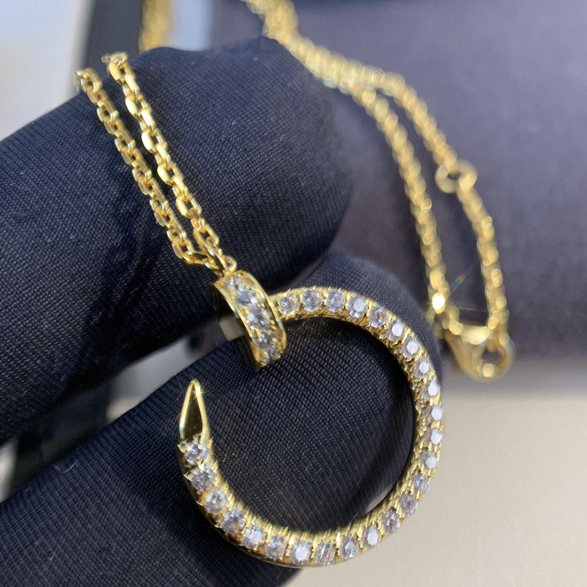 [Solara Jewelry ]JUSTE NECKLACE GOLD DIAMONDS