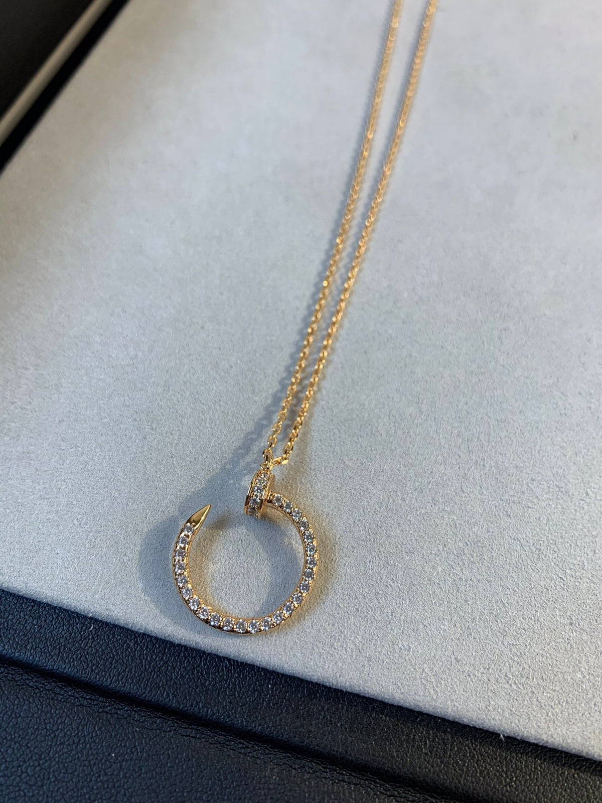 [Solara Jewelry ]JUSTE NECKLACE PINK GOLD DIAMONDS