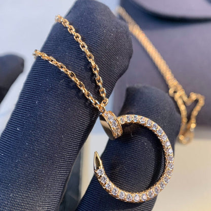 [Solara Jewelry ]JUSTE NECKLACE PINK GOLD DIAMONDS