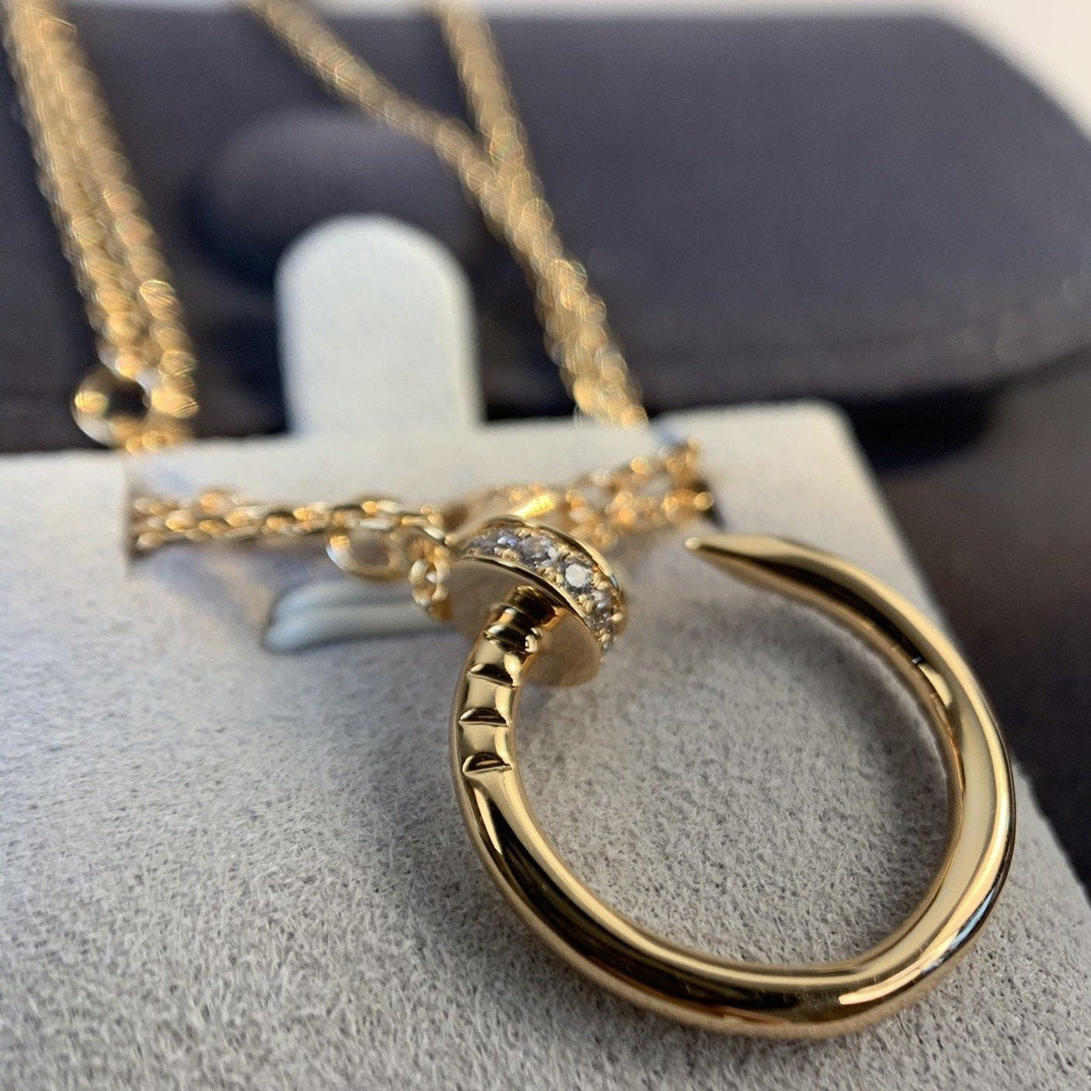 [Solara Jewelry ]JUSTE NECKLACE PINK GOLD DIAMONDS