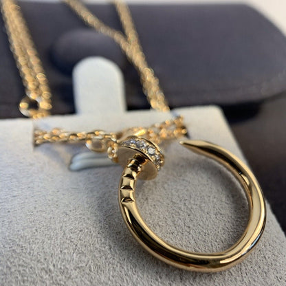 [Solara Jewelry ]JUSTE NECKLACE PINK GOLD DIAMONDS