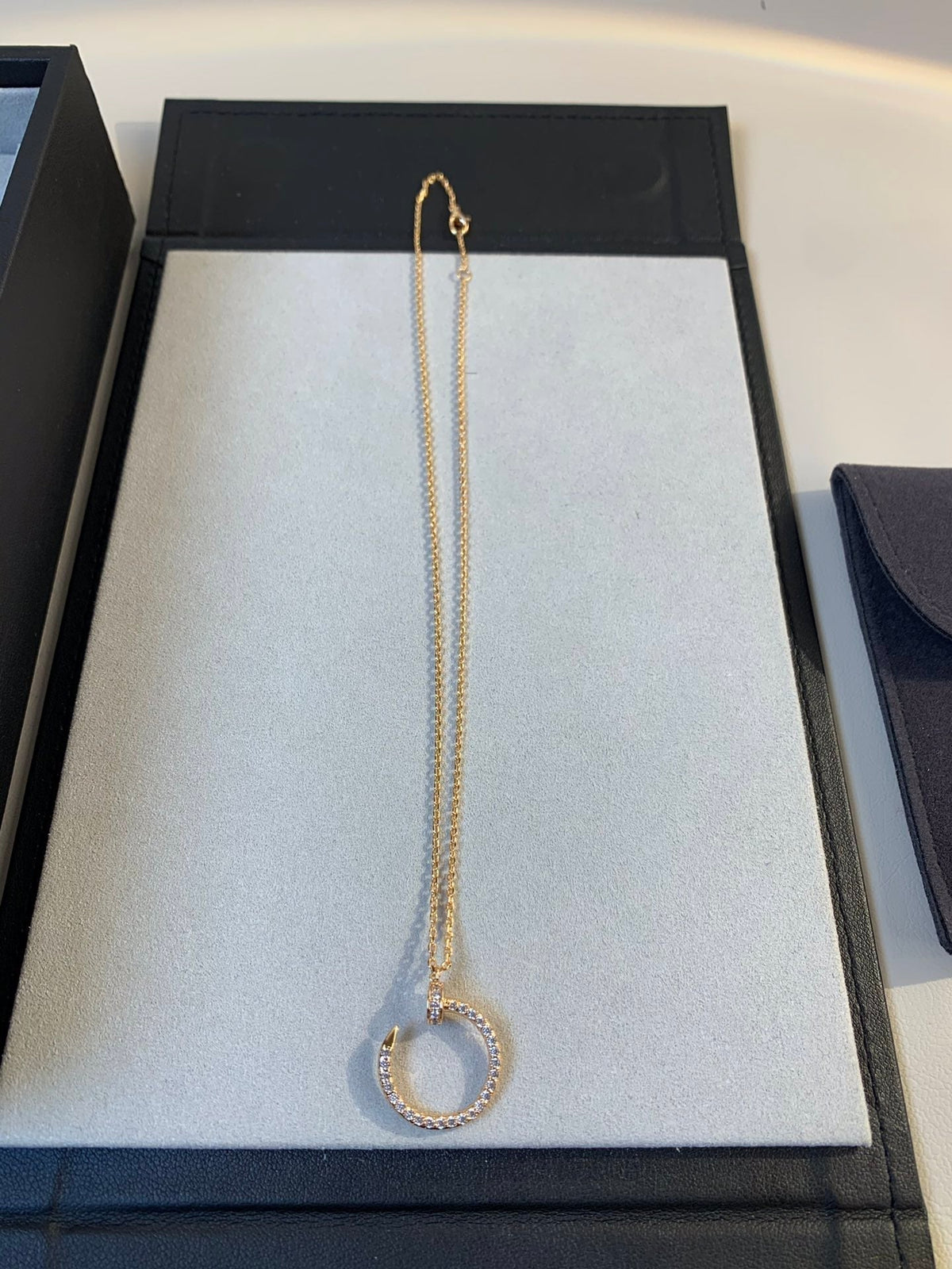 [Solara Jewelry ]JUSTE NECKLACE PINK GOLD DIAMONDS