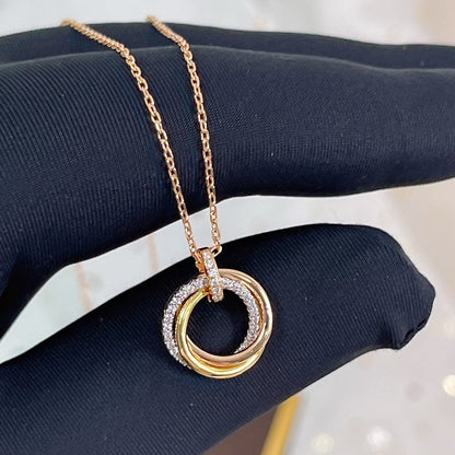 [Solara Jewelry ]TRINITY HALSKETTE SILBER GOLD ROSÉGOLD DIAMANTEN