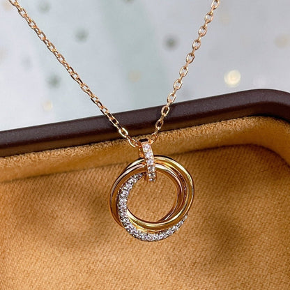 [Solara Jewelry ]TRINITY HALSKETTE SILBER GOLD ROSÉGOLD DIAMANTEN