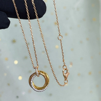 [Solara Jewelry ]TRINITY HALSKETTE SILBER GOLD ROSÉGOLD DIAMANTEN