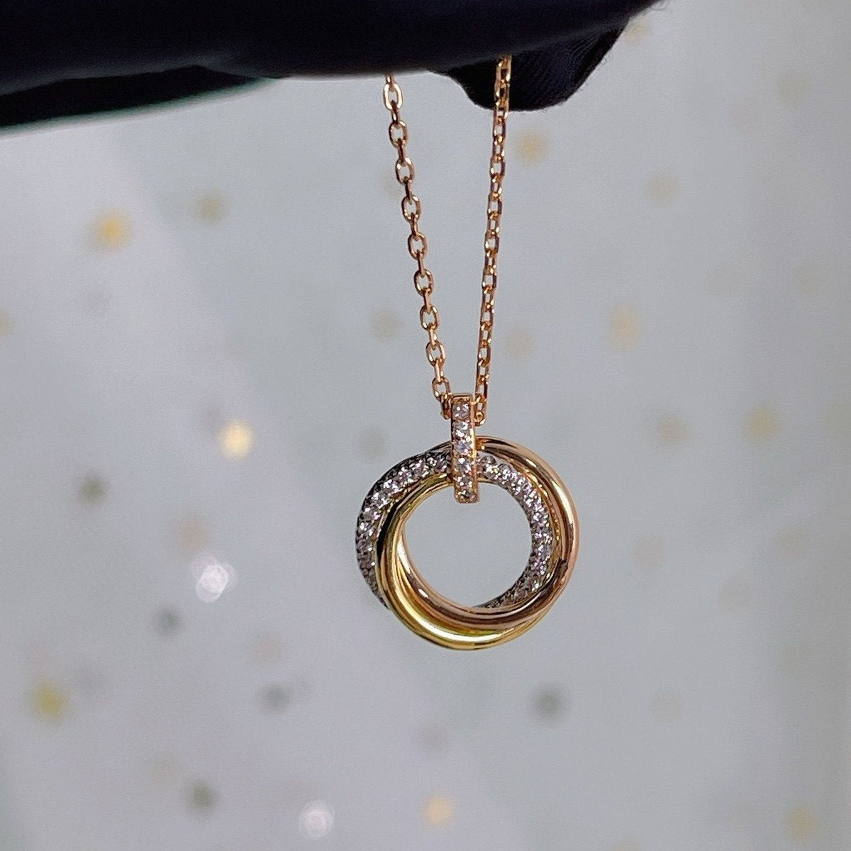 [Solara Jewelry ]TRINITY HALSKETTE SILBER GOLD ROSÉGOLD DIAMANTEN