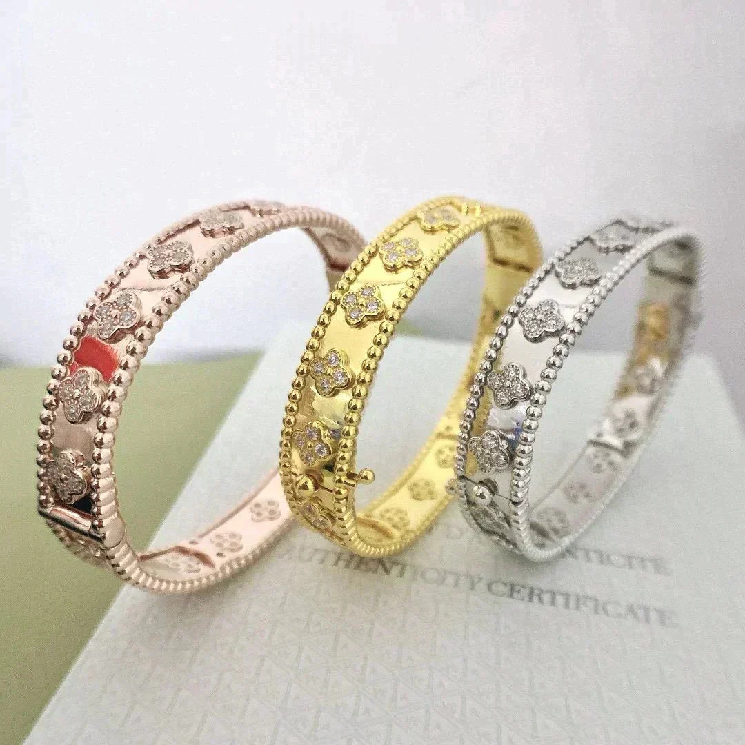 [Solara Jewelry ]クローバーブレスレット 8MM ダイヤモンド