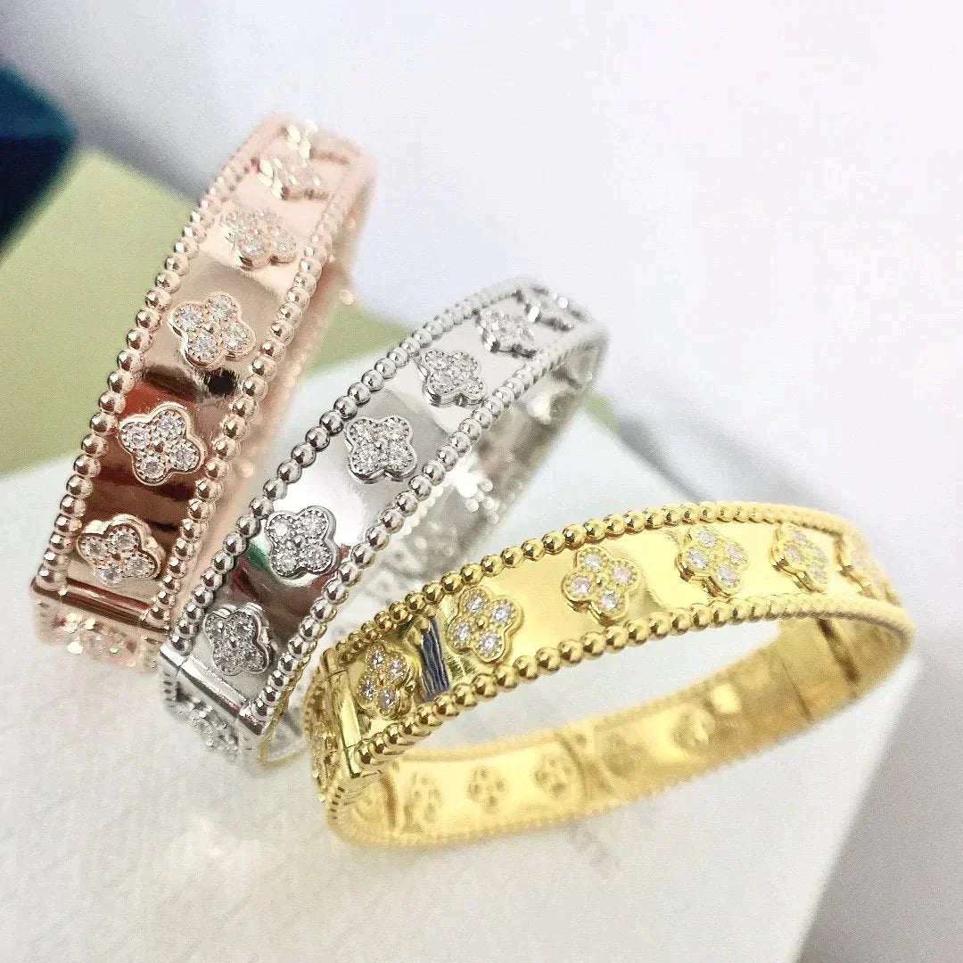 [Solara Jewelry ]クローバーブレスレット 8MM ダイヤモンド