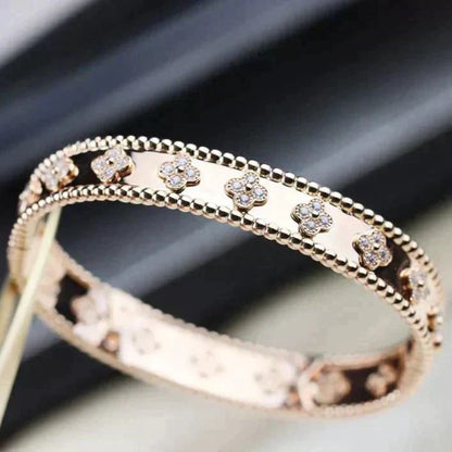 [Solara Jewelry ]クローバーブレスレット 8MM ダイヤモンド