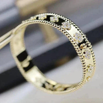 [Solara Jewelry ]クローバーブレスレット 8MM ダイヤモンド