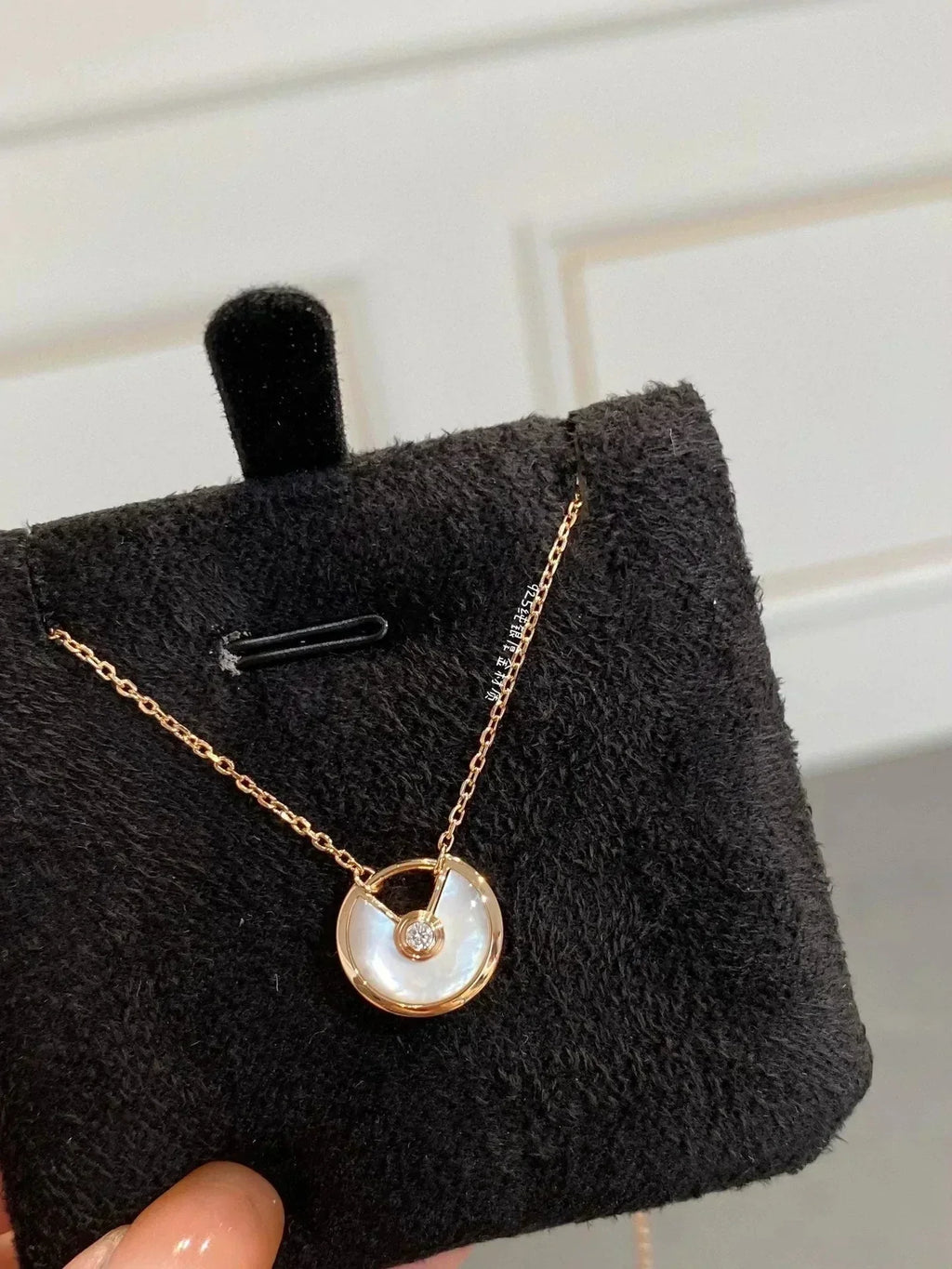 [Solara Jewelry] アミュレット ローズゴールド マザーオブパール ネックレス