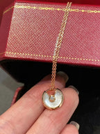 [Solara Jewelry] アミュレット ローズゴールド マザーオブパール ネックレス