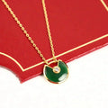 [Solara Jewelry ]アミュレット ゴールド マラカイト ネックレス