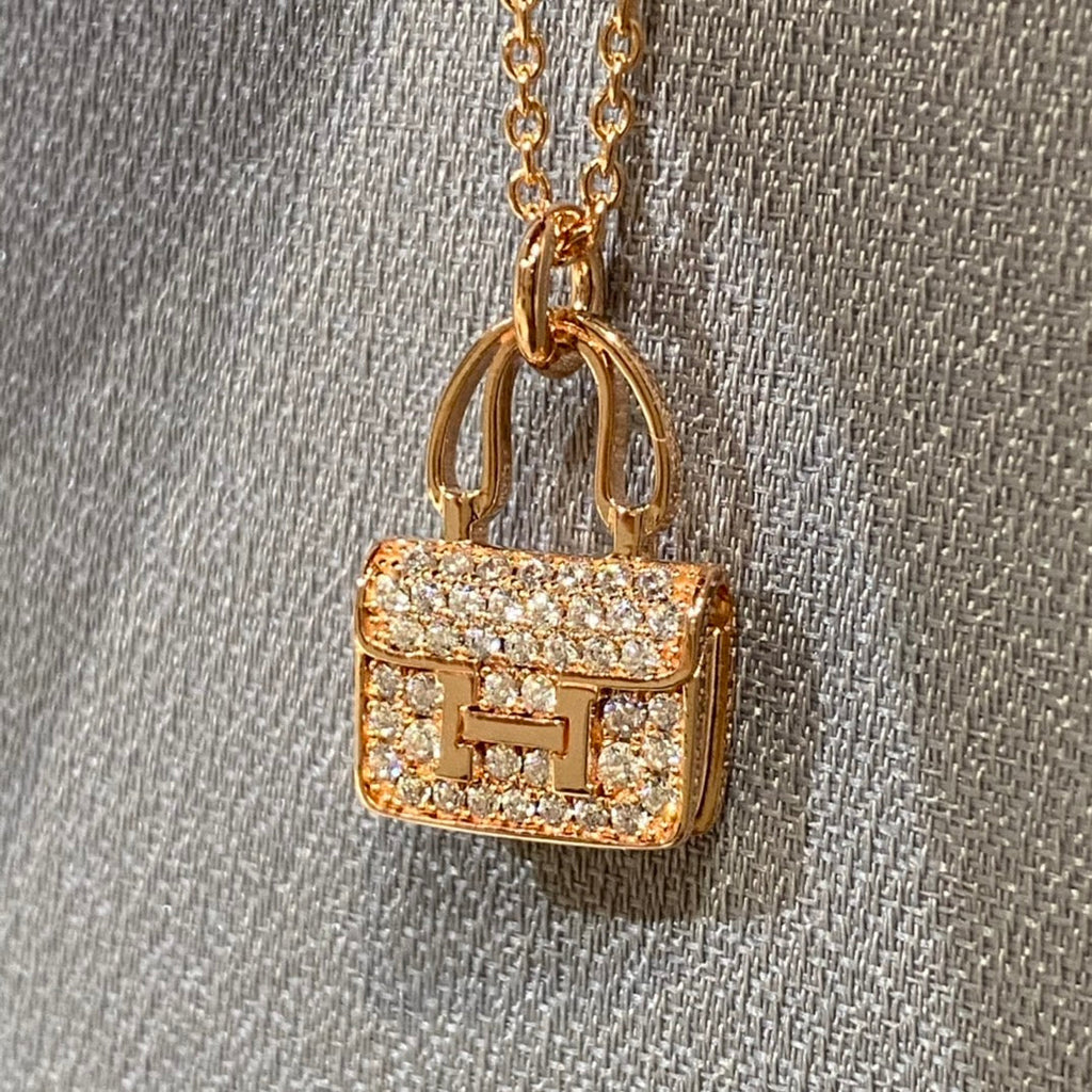 [Solara Jewelry ]HALSKEТTE CONSTANCE-ANHÄNGER MIT DIAMANTEN