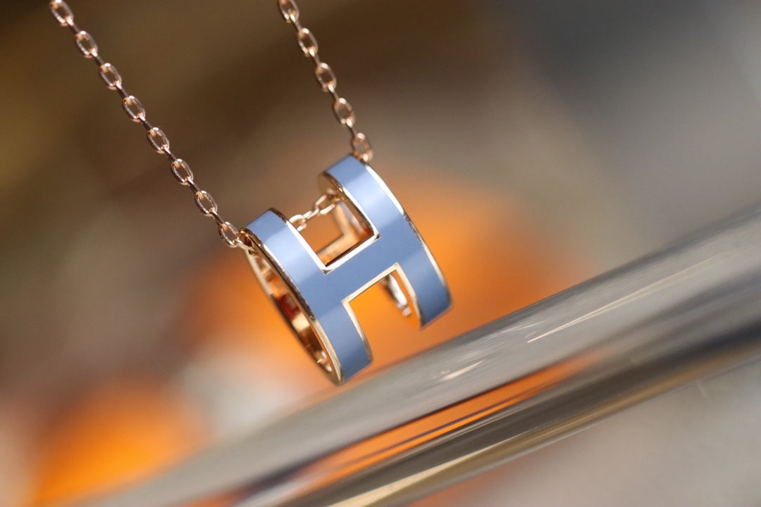 [Solara Jewelry ]POP H PEDANT PINK GOLD