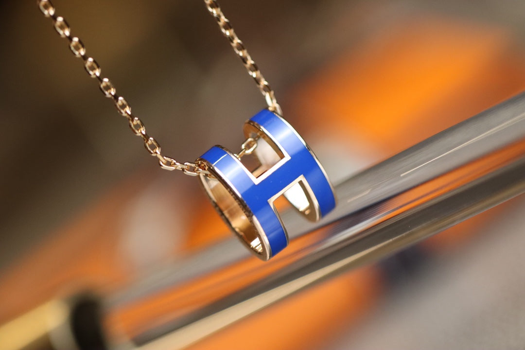 [Solara Jewelry ]POP H PEDANT PINK GOLD