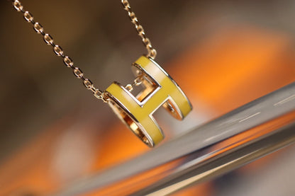 [Solara Jewelry ]POP H PEDANT PINK GOLD