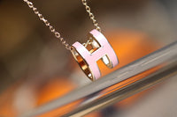 [Solara Jewelry ]POP H PEDANT PINK GOLD