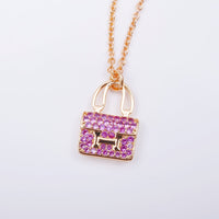 [Solara Jewelry ]CONSTANCE PEDANT PURPLE DIAMOND NECKLACE