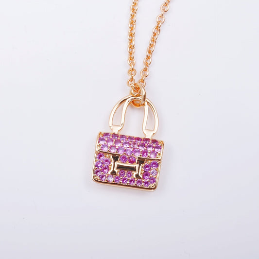 [ソララジュエリー]コンスタンスペンダント パープルダイヤモンドネックレス