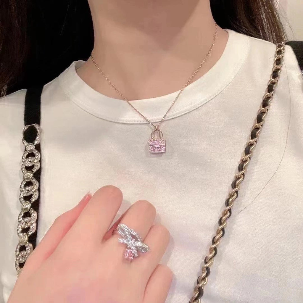 [ソララジュエリー]コンスタンスペンダント パープルダイヤモンドネックレス