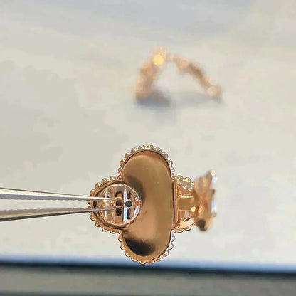 [Solara Jewelry] KLEEBALL MEDIUM 1 MOTIV GRAUE PERLMUTT DIAMANT OHRRINGE